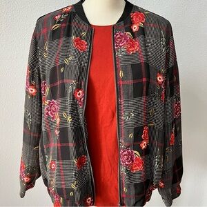 Christopher & Banks Floral Light Jacket with Matching 100% Cotton Long Sleeve